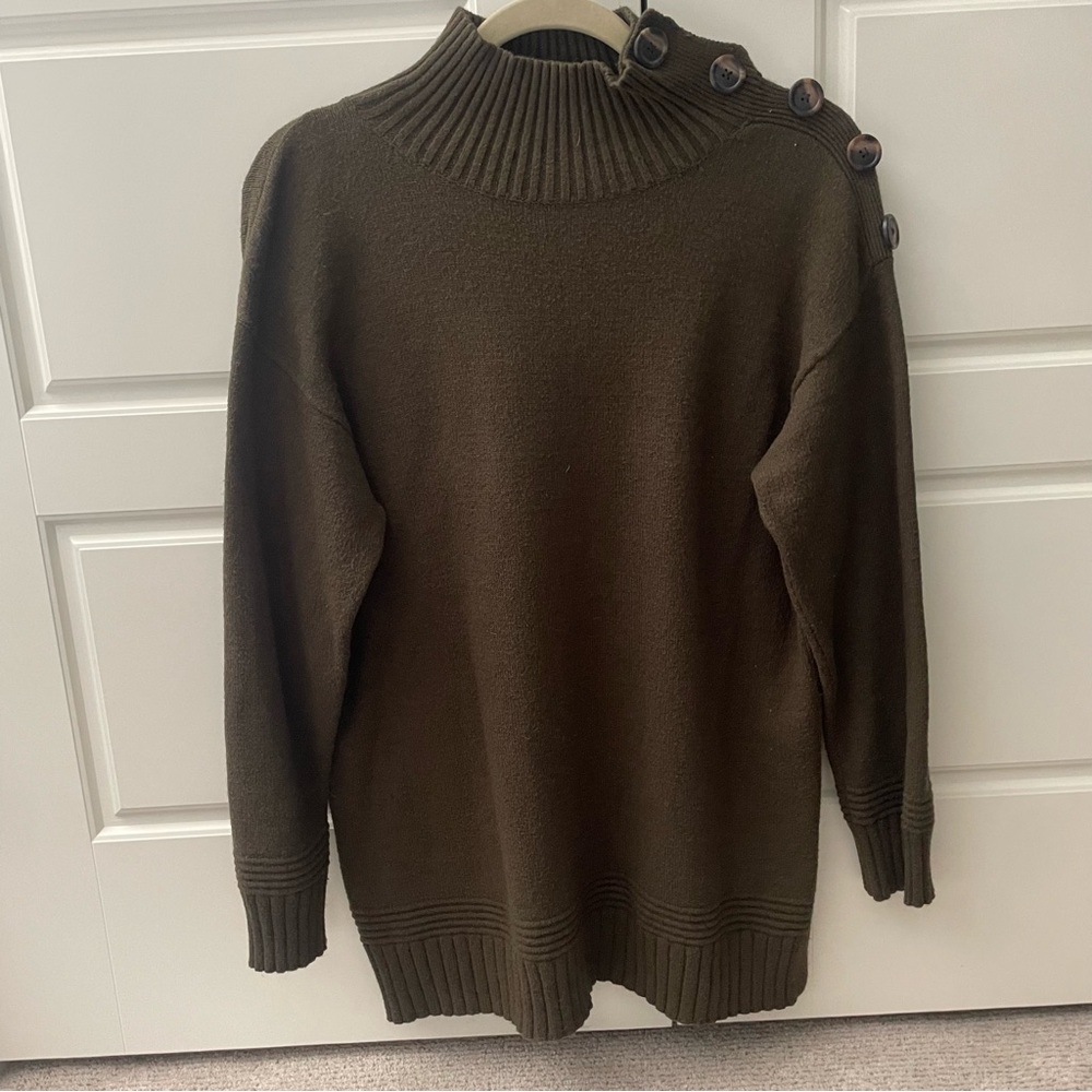 Anthropologie Margarita Tunic Sweater in color Olive